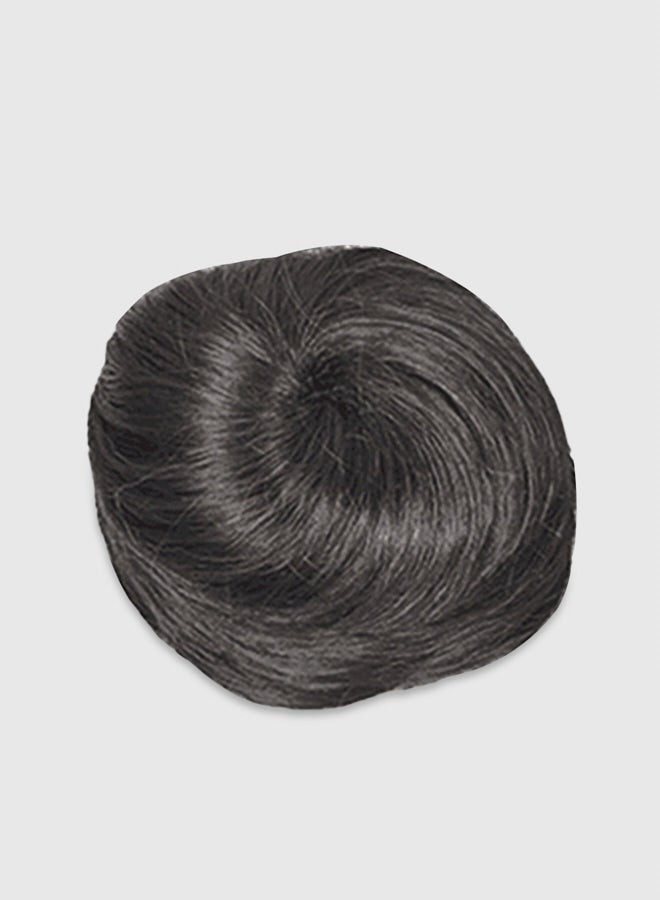 شعر مستعار قصير بتصفيفة كعكة دائرية أسود - Image 1