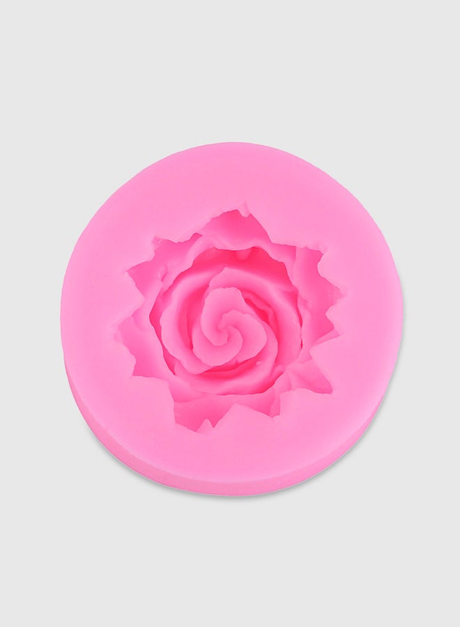 قالب من السيليكون بتصميم زهور ثلاثية الأبعاد وردي 3.5x3.5x1.5سنتيمتر  - نسخة أصلية وردي 3.5x3.5x1.5سم