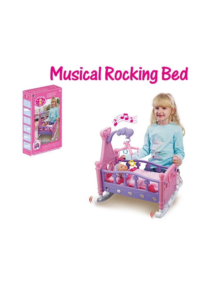 بوهوي مجموعة سرير هزاز وموسيقي 49x40.5x53سم - Image 2