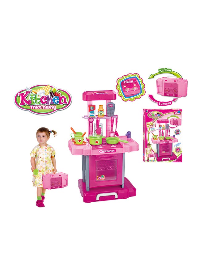 Bohui Realistic Miniature Take Away My Kitchen Refined Pretend Play Set For Kids 42x25.5x66cm - Image 2