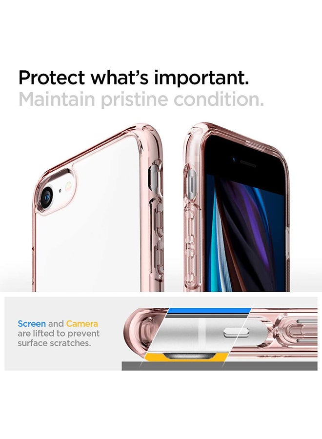 سبايجن غطاء حماية واق لهاتف آيفون SE (2020) وآيفون 7/8 وردة الكريستال - Image 2