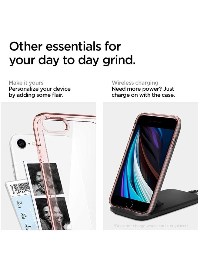 سبايجن غطاء حماية واق لهاتف آيفون SE (2020) وآيفون 7/8 وردة الكريستال - Image 3