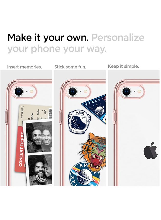 سبايجن غطاء حماية واق لهاتف آيفون SE (2020) وآيفون 7/8 وردة الكريستال - Image 5