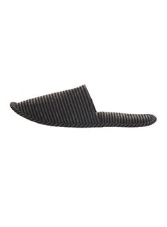 Women's Foldable Stripe Slippers Black