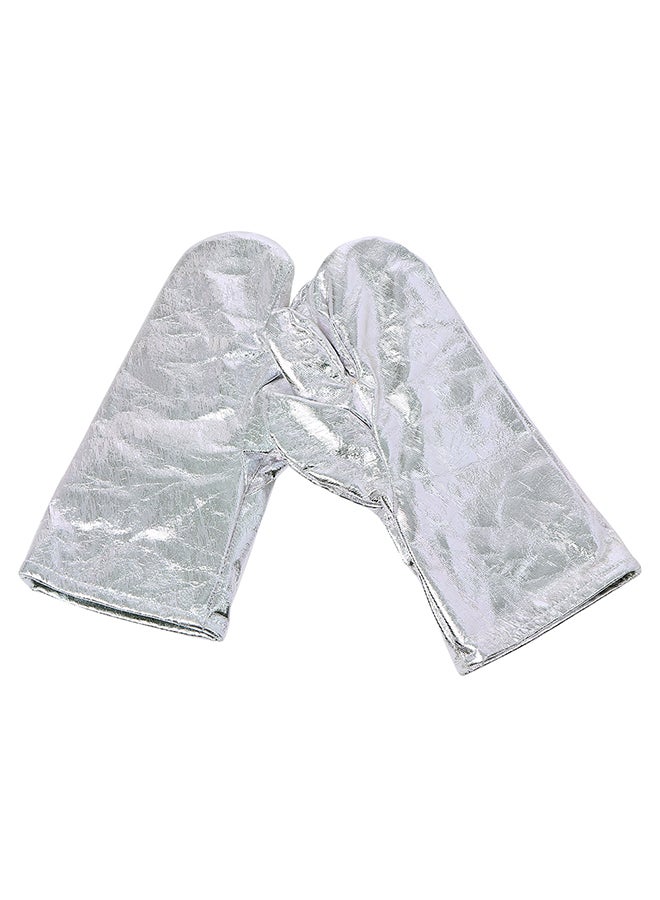 Aluminized Heat Resistant Safety Work Glove Silver One Size - Image 3