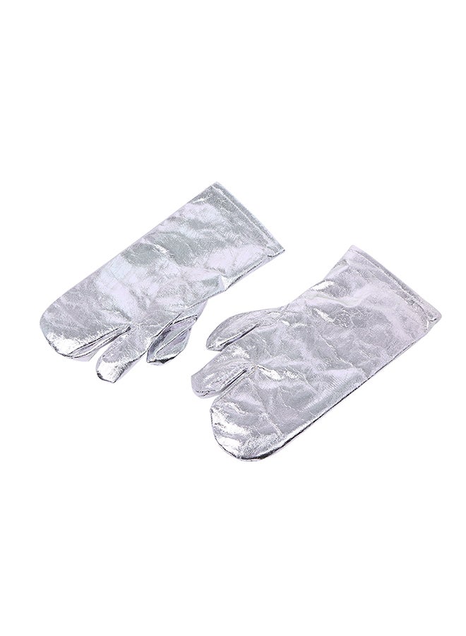 Aluminized Heat Resistant Safety Work Glove Silver One Size - Image 4