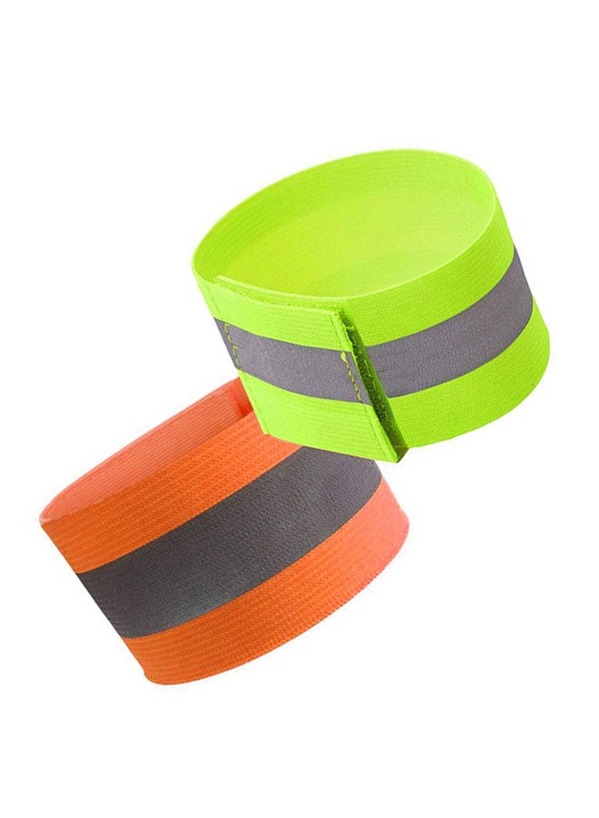 6-Piece Reflective Safty Bands For Wrist Arm Ankle Leg Fluorescent Green - Image 4