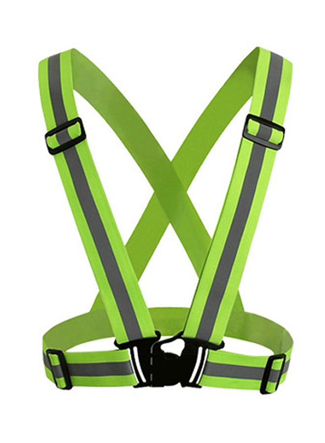 V-Shaped Multi-Purpose Reflective Vest Adjustable Elastic Safety Belt Fluorescent Green  - Image 1