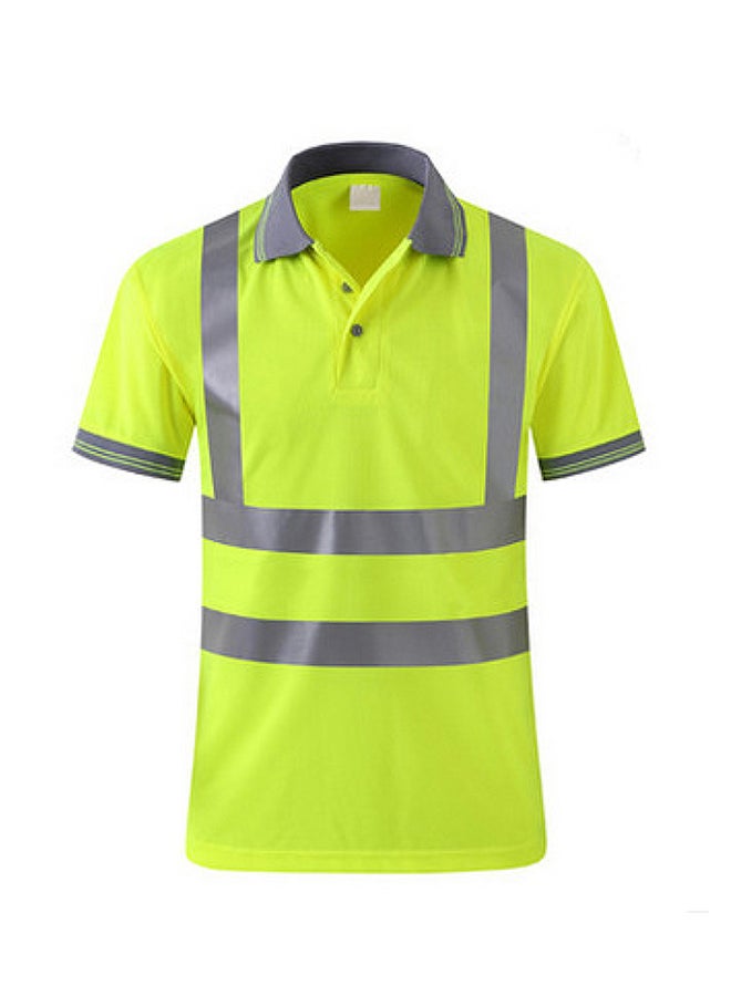 Breathable Short Sleeve Reflective Safety Work Safety T-Shirt Green S  - Image 1
