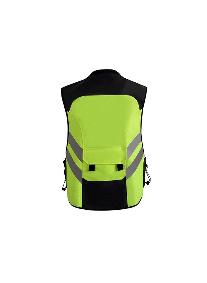 Protective High Visibility Reflective Safety Warning Vest Fluorescent Green L - Image 4
