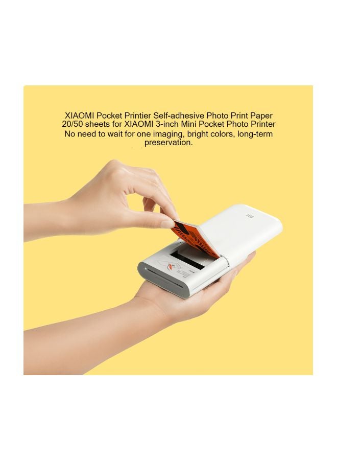 Xiaomi 20-Piece Zink Pocket Photo Printer Smartsheet  - Image 4