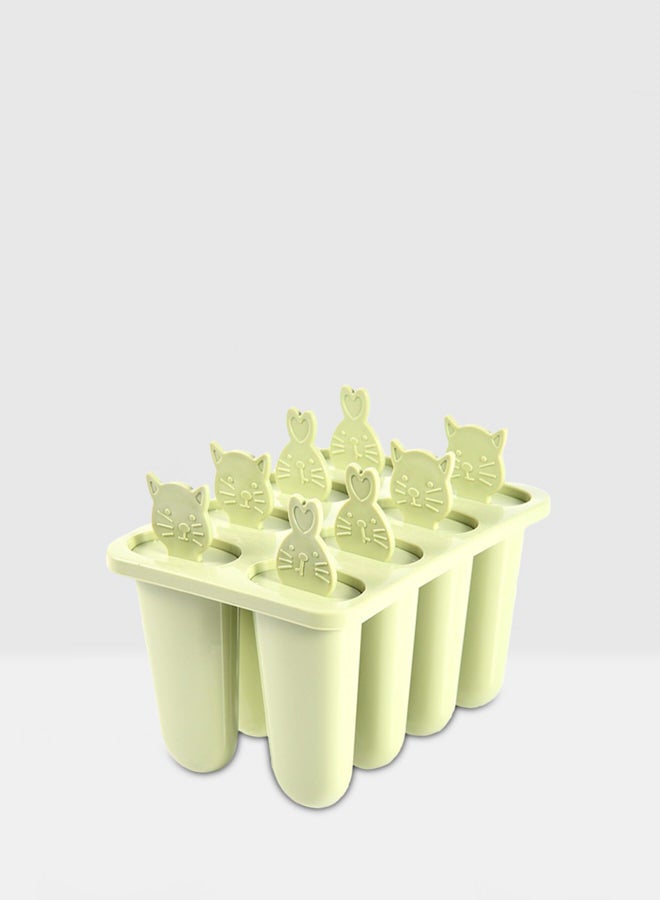 CYTHERIA 8-Cavity Bear Handle Ice Cream Mould Green 12.5x15.5x12centimeter  - Image 1