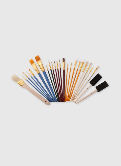 25-Piece Paint Brush Set Multicolour