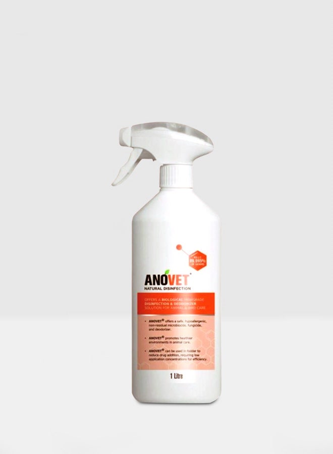 ANOVET Anti Microbial Natural Disinfection Spray Clear 1Liters 