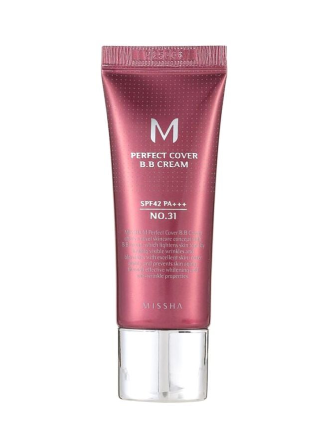Missha M Perfect Cover BB Cream With SPF 42 PA+++ Golden Beige - Image 1