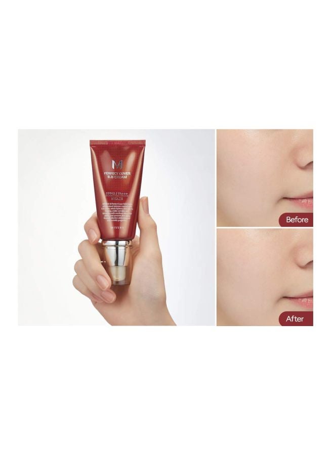 Missha M Perfect Cover BB Cream With SPF 42 PA+++ Golden Beige - Image 5