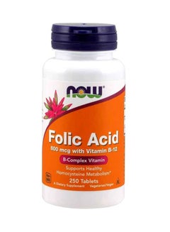 Folic Acid 800 mcg with Vitamin B-12 250 Tablets - v1591201459/N12739748A_1