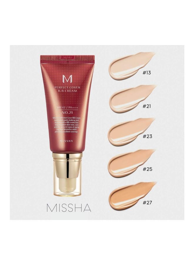 M Perfect Cover BB Cream With SPF 42 PA+++ 21 - v1591202008/N31920862A_3