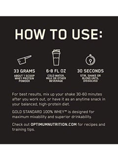 Optimum Nutrition Gold Standard 100 Percent Whey Protein - Double Rich Chocolate - 907 Gram  - Image 4
