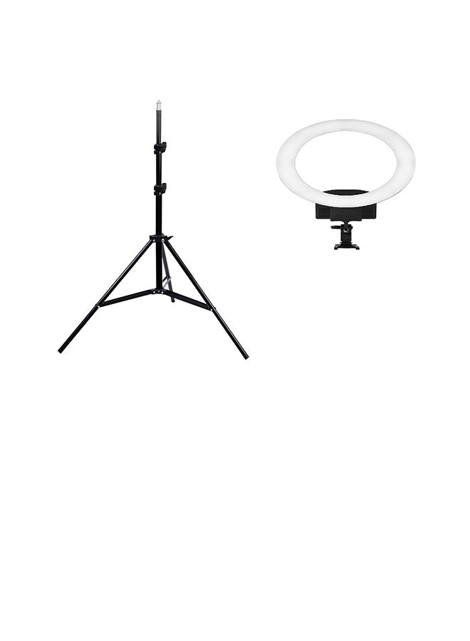 طقم حلقة إضاءة LED احترافية للتصوير الفوتوغرافي أسود - Image 1