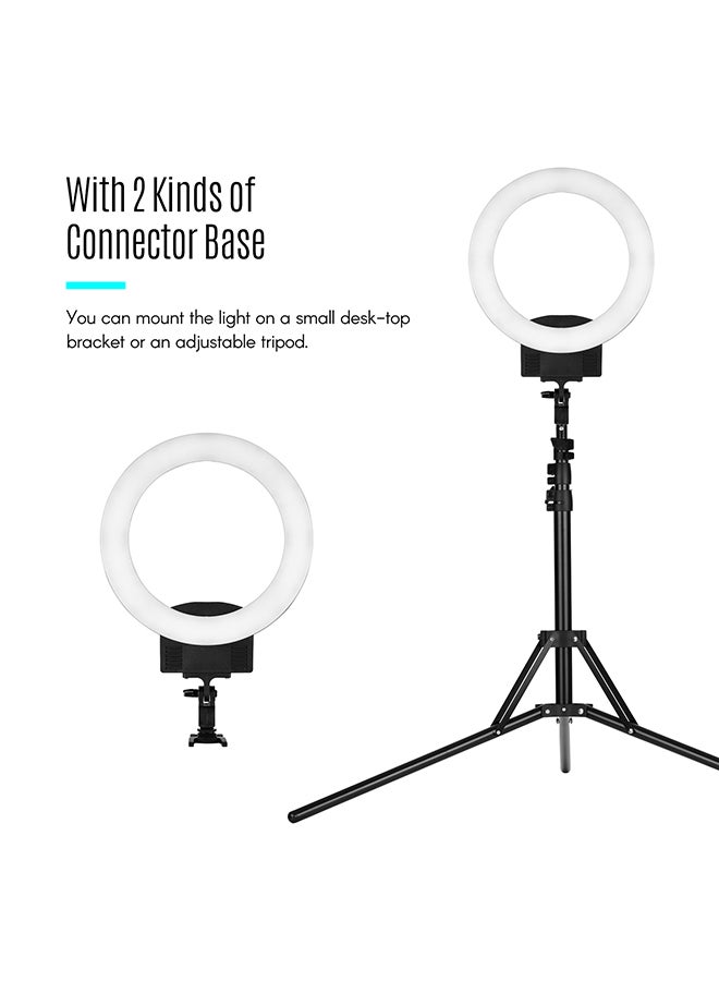 طقم حلقة إضاءة LED احترافية للتصوير الفوتوغرافي أسود - Image 2