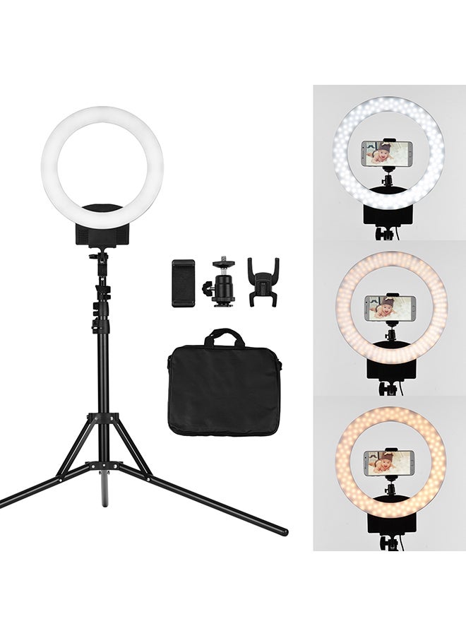 طقم حلقة إضاءة LED احترافية للتصوير الفوتوغرافي أسود - Image 3