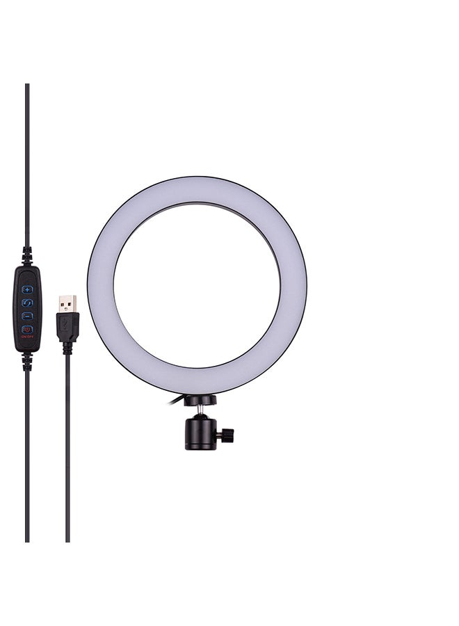 مصباح LED حلقي صغير لتصوير الفيديو أسود/ أبيض - Image 1