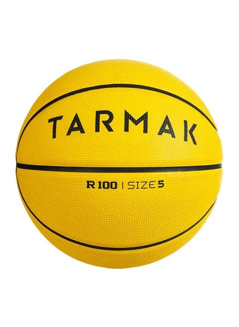 Beginners (Up to 10 Years Old) Basketball R100 - Yellow, 5cm