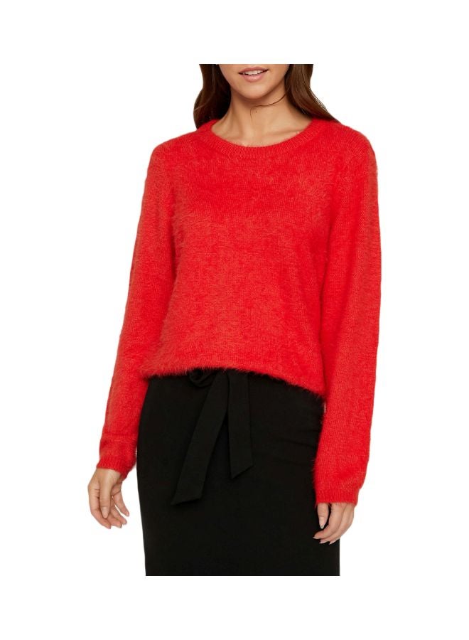 Faux Fur Sweater Red - v1591216840/N31504096V_1