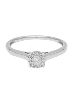 18K White Gold 0.07Ct Diamond Studded Ring