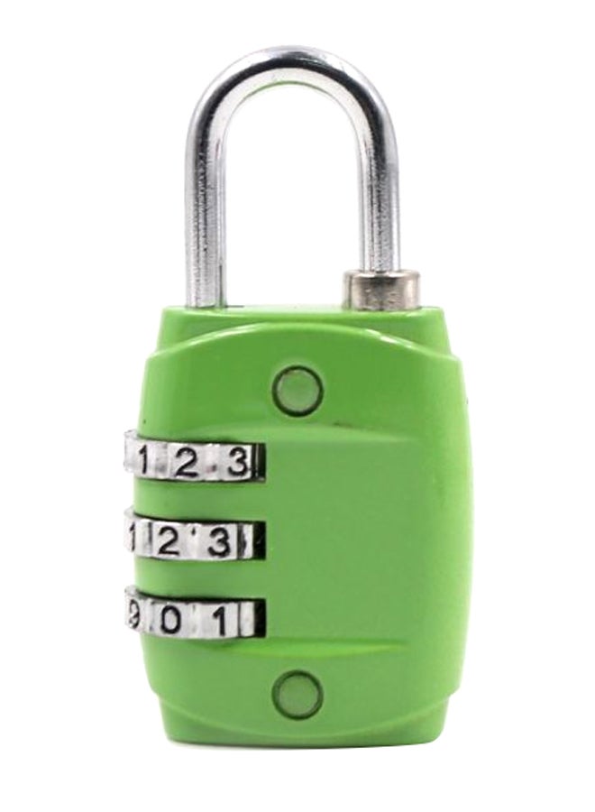 Digit Combination Password Travel Luggage Lock Green/Silver  - Image 1
