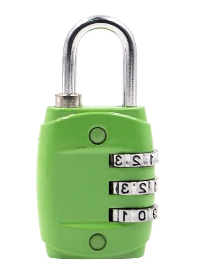 Digit Combination Password Travel Luggage Lock Green/Silver  - Image 2
