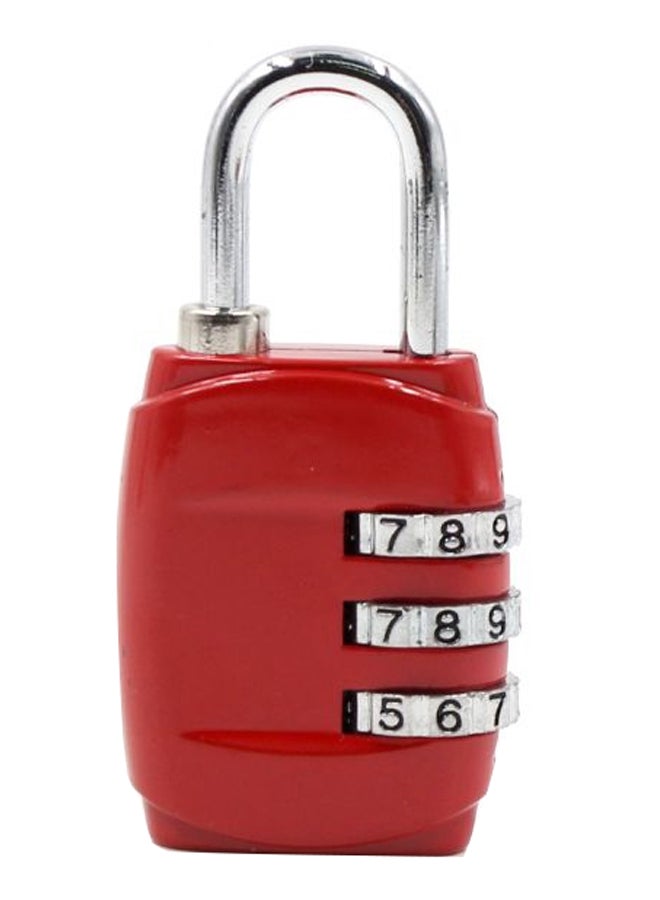 Digit Combination Password Travel Luggage Lock Red/Silver  - Image 2