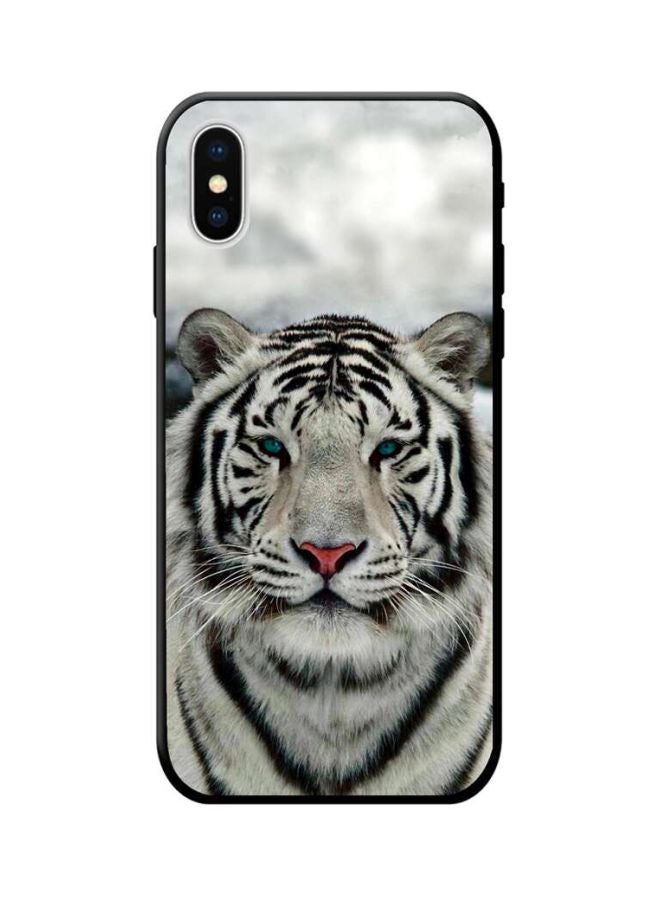 غطاء حماية واق لهاتف أبل آيفون XS ماكس أبيض/ أسود