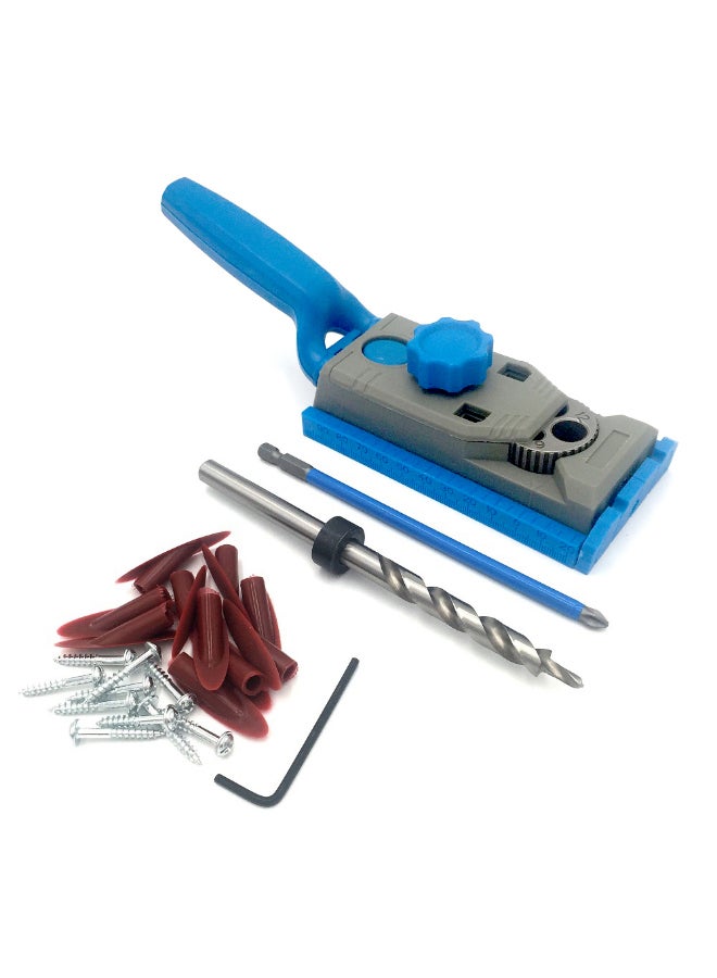 24-Piece Pocket Hole Jig System Tool Set Multicolour  - Image 1