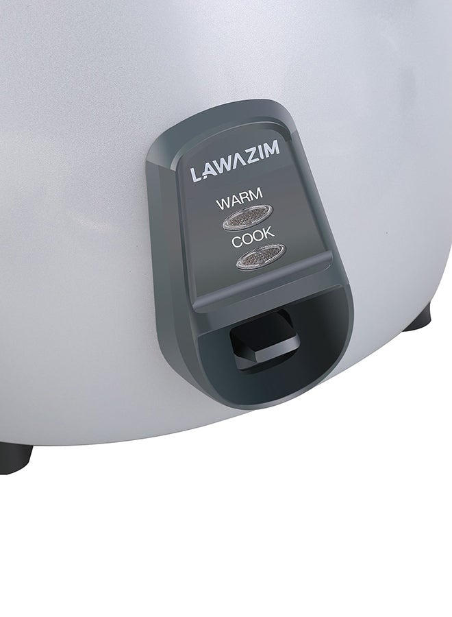 LAWAZIM Warm And Cook Function Automatic Steamer Rice Cooker 2.2 L 1071.0 W 05-2300-03 White/Grey/Silver  - Image 5