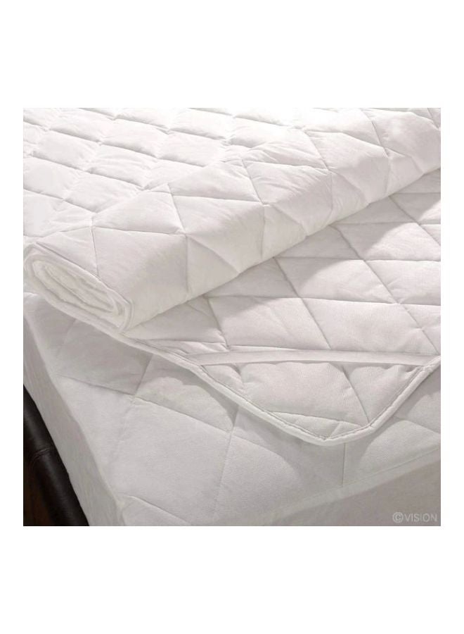 DEEP SLEEP Every Night Deep Sleep King Size Satin Space Pattern Mattress Protector Satin White 180x200cm - Image 2