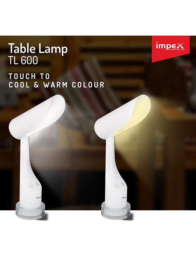 Impex Rechargeable LED Table Lamp White 28cm - Image 5