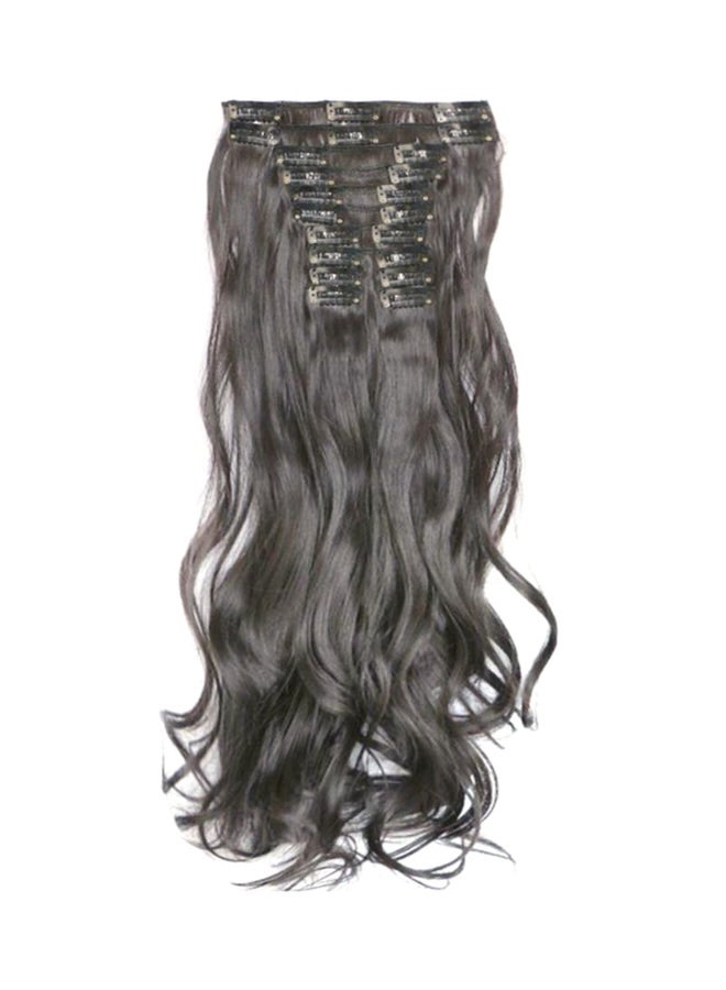 12-Piece Curly Hair Extension Black 60cm