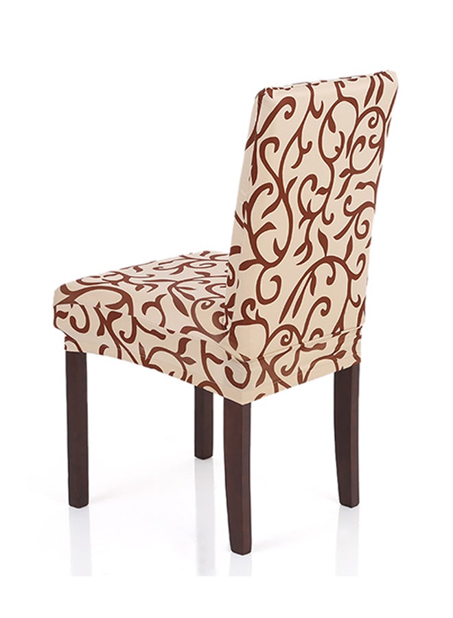 Printed Washable Ceremony Chair Seat Cover Beige/Brown 46 x 60cm  - Image 2