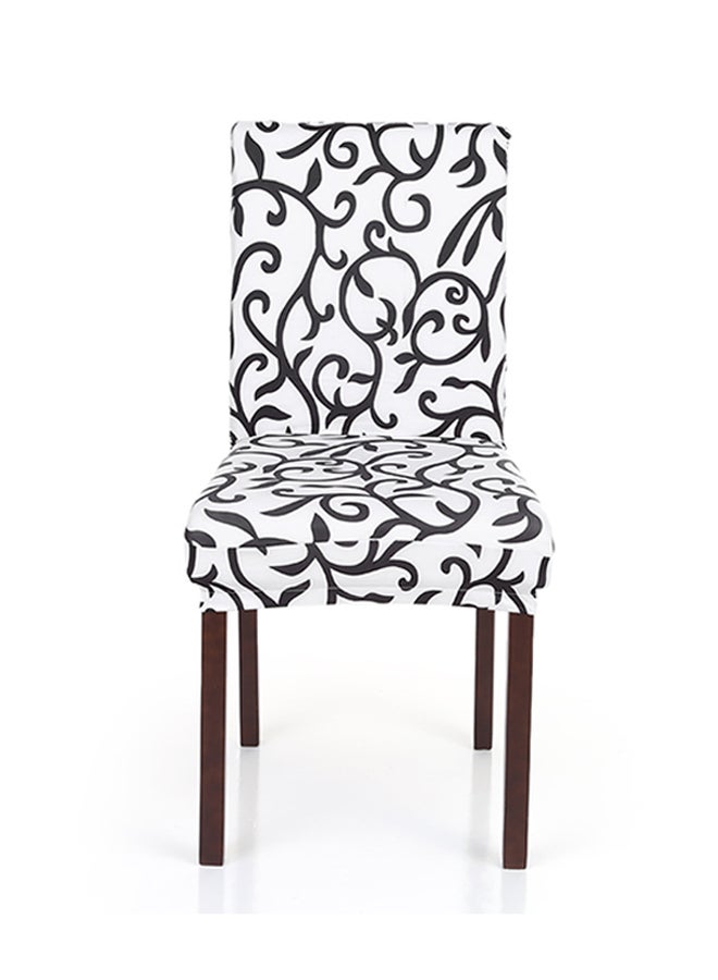 Printed Washable Ceremony Chair Seat Cover White/Black 46 x 60cm - Image 1