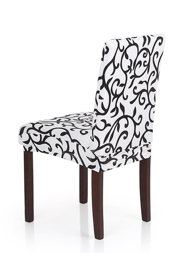 Printed Washable Ceremony Chair Seat Cover White/Black 46 x 60cm - Image 2