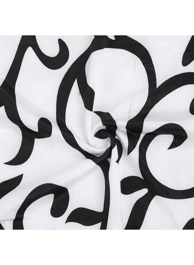 Printed Washable Ceremony Chair Seat Cover White/Black 46 x 60cm - Image 5