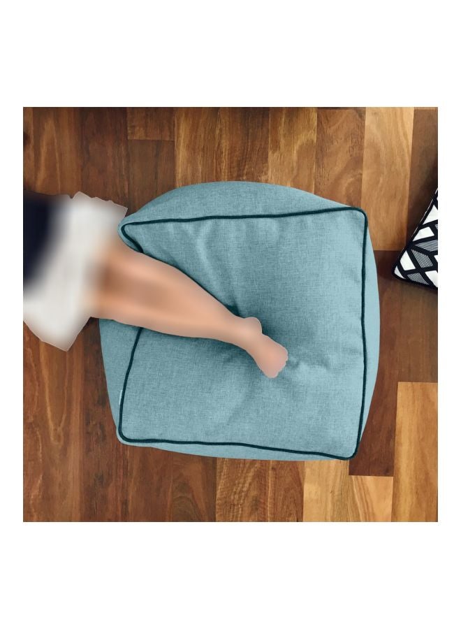 Square Decorative Floor Cushion Linen Turquoise 65x65cm - v1591283826/N38504257A_4