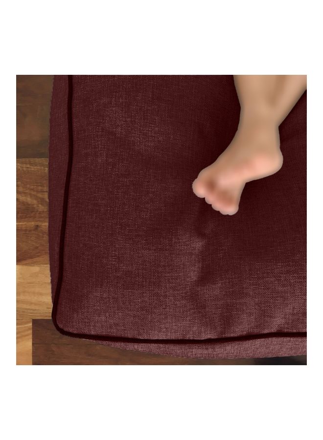 ريغال إن هاوس وسادة أرضية ديكور مربعة الشكل من الكتان كتان برغندي 65x65سم  - Image 5