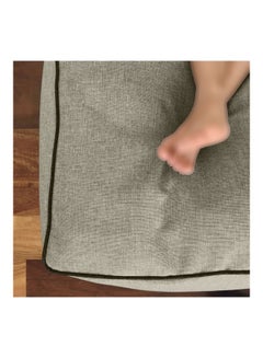 REGAL IN HOUSE Square Decorative Floor Cushion Linen Light Beige 65x65cm  - Image 5