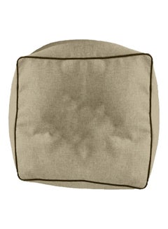 REGAL IN HOUSE Decorative Floor Cushion Linen Dark Beige 65x65x40centimeter  - Image 1