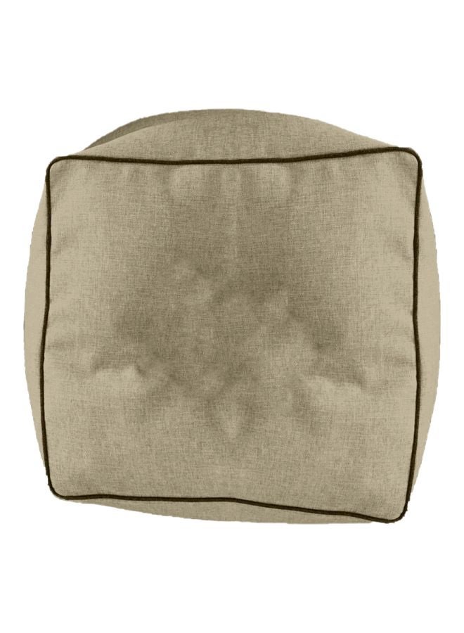 REGAL IN HOUSE - Decorative Floor Cushion Linen Dark Beige 65x65x40centimeter - Image 1