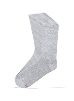 Hanes 6-Pair Classic Cotton Crew Socks Grey  - Image 1