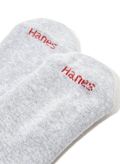 Hanes 6-Pair Classic Cotton Crew Socks Grey  - Image 2